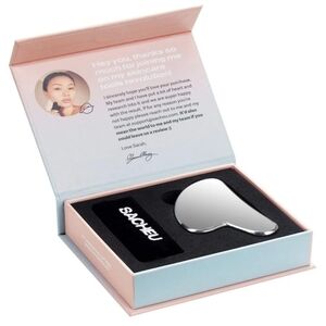 NIB Sacheu Stainless Steel Gua Sha Heart Facial Tool